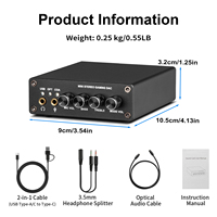 Adaptador de Audio Estéreo H1 AUX, Frecuencia de Muestreo Precisa de 24 bits y 48 kHz, Decodificador de Audio Digital USB, Tarjeta de Sonido Externa