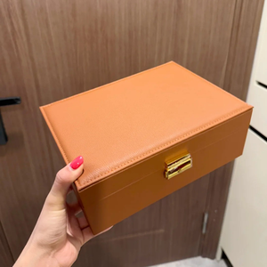 Luxury Large Pu Leather Jewellery Necklace <strong>Earring</strong> Ring Bracelet Storage <strong>Case</strong> Travel Wooden Jewelry Set Organizer Box Packaging - Product Image 2
