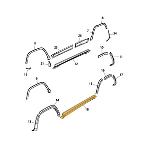JEPDA Jeep Cherokee Side Skirt 1YW37RXFAG Plastic <b>Decorative</b> <b>Plate</b> For 2014-2023 Models - Product Image 4