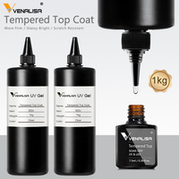 VENALISA Gel UV 1KG Base Pelliculable No-Wipe Top Coat Trempé Longue Tenue Vernis à Ongles Gel OEM Vrac 1000ml Vernis à Ongles Émail