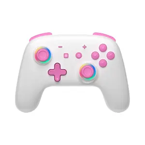 2023 Draadloze Pro Controller Roze Voor Nverto Switch Bluetooth Controller Led Joystick Wake-Up Functie Instelbare Turbo Motion