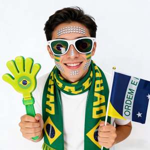 Nuevo Kit de Animación para Fanáticos de la Copa Mundial de Fútbol 2026 Brasil con Bandera, Bufanda y Gafas para Reuniones de Fanáticos y Celebraciones en Bares - Product Image 2