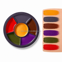Palette de peinture pour le visage professionnelle à 6 couleurs SFX, imperméable, effets spéciaux, Halloween, cosplay, scène, théâtre, peinture corporelle