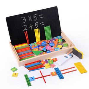 Boîte d'apprentissage multifonctionnelle en bois avec horloge, jeu cognitif, <span class=keywords><strong>calcul</strong></span> mathématique, jouets éducatifs <span class=keywords><strong>Montessori</strong></span> pour enfants - Product Image 4