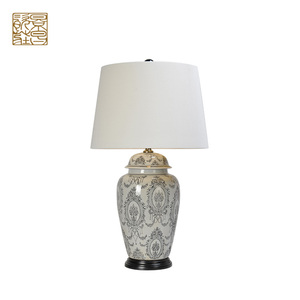 Đèn Bàn Gốm Trung Quốc Độc Đáo Màu Xanh Trắng Cạnh Giường Khách Sạn Bằng Sứ Trung Quốc - Product Image 5