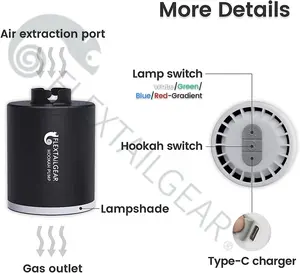 Fabrik Neue tragbare Shisha-Pumpe Shisha-Starter Luftpumpe Schnelle wiederauf ladbare Batterie in der Shisha-Shisha-Pumpe