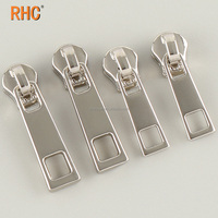 # 3 tirettes de fermeture éclair non verrouillables pour fermetures éclair métalliques, accessoires de sacs à main, bagages, sacs à dos, remplacement de curseurs de fermeture éclair, or clair / platine
