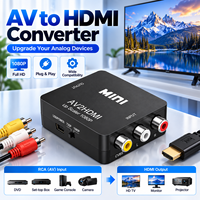 Convertisseur RCA vers HDMI, 3 entrées RCA AV CVBS composite vers sortie HDMI, adaptateur vidéo audio pour téléviseur, moniteur, projecteur, écran