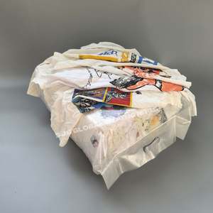 Trapos Blancos Absorbentes de Agua y Aceite con Impresión, Trapos de Algodón, Trapos de Camiseta, Trapos Blancos de Algodón para Limpieza - Product Image 1