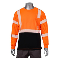 Course de nuit OSHA Type R manches longues classe 3 deux tons haute visibilité fermé avant haute visibilité t-shirt de sécurité haute visibilité chemises de golf réfléchissantes