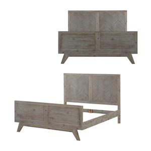 Cadre de lit en bois de pin massif personnalisable avec meubles de chambre à coucher de style vintage moderne Made in Vietnam ODM Service-Amazonn's Choice - Product Image 1