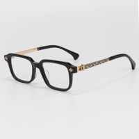 Fabricant du Guangdong – Montures de lunettes optiques en acétate noir à branches épaisses pour hommes et femmes, conçues par des designers, lunettes d'ordinateur et médicales personnalisables