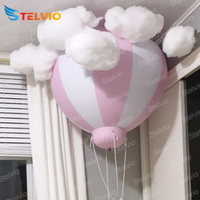 1.5m(5ft) PVC demi-ballon à air chaud pour enfants anniversaire ballons suspendus gonflables pour fête de douche de bébé