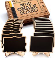 Mini tableaux noirs encadrés, petits tableaux à craie avec support d'établi, ardoise en bois