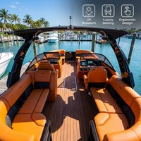 Bateau ponton de luxe Kinocean 2027, bateau ponton sportif pour 12 personnes, bateau de croisière familial en aluminium avec arche sportive électrique à vendre
