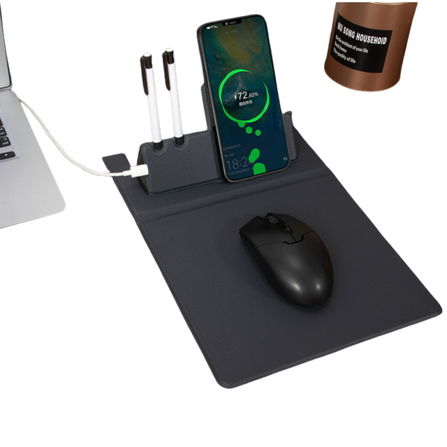 New Multifunctional Wireless Charging Mouse Pad Office Household Folding Pencil Mouse Pad