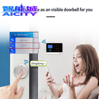 Sonnette SQ + Interphone à numérotation automatique + Accès RFID Intégré, Système d'alarme GSM sans fil pour la sécurité domestique, compatible WIFI 4G, application Tuya ou Smart Life