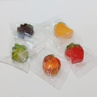 3D Peeling Fruit Gummy Candy Aardbei Gepelde Jelly Gummy Snoepjes Mango Jelly Gummy