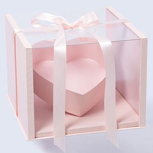 Caja de regalo <span class=keywords><strong>Panorama</strong></span> Love con nueva tapa transparente Papel laminado brillante y recubierto de UV para los amantes en el Día de San Valentín chino - Product Image 3