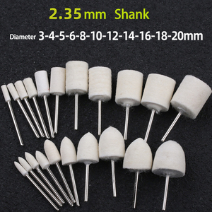 2,35mm Schaft Zylindrisches Polier- und Schleifrad aus Naturwollfilz, Polierset für Glas, Uhren und Schmuck - Product Image 6