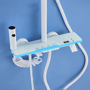 <b>Shower</b> Set Spray Bubble Rain <b>Shower</b> Head Rectangle Digital Display Temperature <b>Control</b> Concealed Position Anodizing Bathroom - Product Image 4