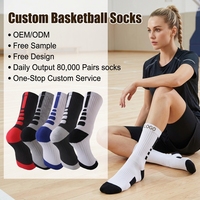 Chaussettes de basketball personnalisées pour jeunes avec logo, coussinets haute performance, soutien de la voûte plantaire, séchage rapide, respirantes, tricotées, vente en gros usine