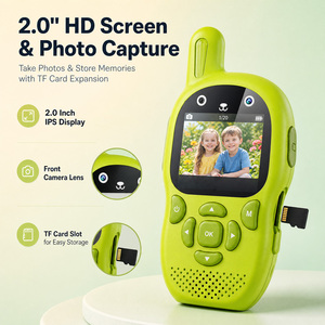 Talkie-walkie pour enfants, prise en charge de la capture de photos avec extension de carte TF, jouet portable rechargeable pour le camping en plein air, jeu parent-enfant - Product Image 3