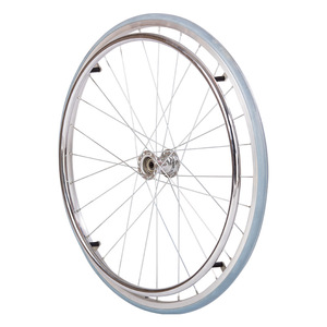 Roue arrière de fauteuil roulant 20/22/24 pouces, pneu lisse, pneumatique ou solide, avec axe, durable, pour usage manuel - Product Image 2
