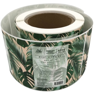 Quảng trường không thấm nước tại chỗ UV bia nước trái cây chai bao bì in ấn Maker tự dính nhiều lớp cá nhân nhãn với logo - Product Image 4