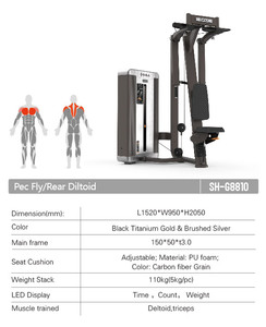 SHUA SH-G8810 Pec Fly/Rear Diltoid Fitnessエクササイズ機器ShuaフィットネスジムShua 88シリーズサプライヤーとメーカー - Product Image 2