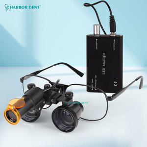 Occhiali Ingrandenti Elettrici per Laboratorio Dentistico 2.5X/3.5X, Montatura in Metallo 420mm, Luce LED 5W a Luminosità Regolabile per Odontoiatria - Product Image 1