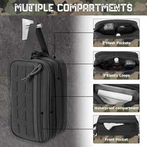 Molle Compatible Toiletry Tool <b>Storage</b> <b>Bag</b> Men's Tactical Shaving Dopp Kit Custom <b>Large</b> Capacity Toiletry <b>Bag</b> - Product Image 1