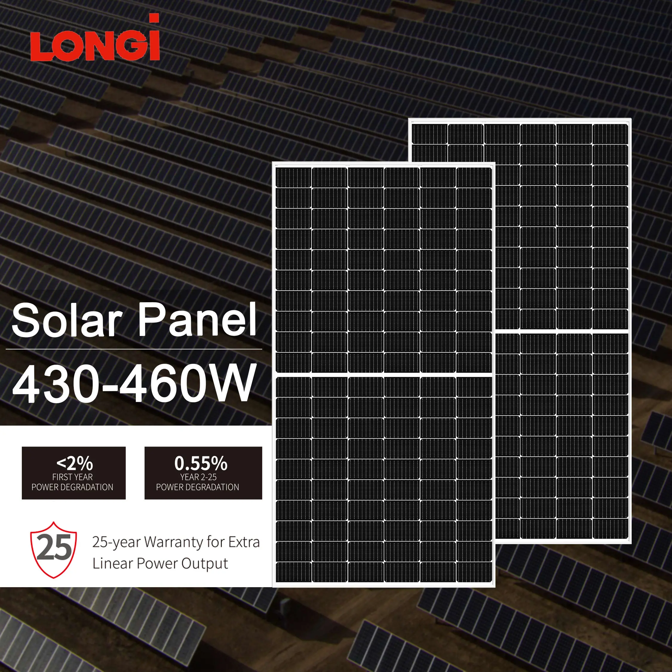 Almacén DE LA UE Módulos solares LONGi Paneles de precio más bajo Panel solar Mono de media celda de alta eficiencia obtener paneles solares para el hogar