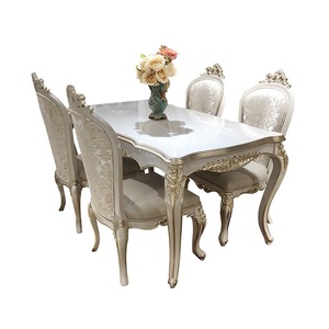 <span class=keywords><strong>Table</strong></span> à manger French Palace <span class=keywords><strong>Table</strong></span> rectangulaire <span class=keywords><strong>Table</strong></span> à manger européenne <span class=keywords><strong>en</strong></span> bois massif gris pour <span class=keywords><strong>6</strong></span> personnes - Product Image 5