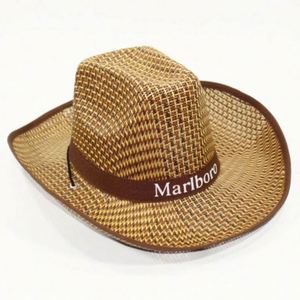 Sombrero de Paja Estilo Vaquero Mexicano Grande para Viajes al Oeste, Sombrero de Sol de Verano de Hierba Natural - Product Image 3