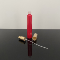 Flacon cylindrique en verre transparent de 10 ml avec bouchon pulvérisateur en aluminium pour crème de soin et diffuseur à bâtonnets, étiquettes personnalisables