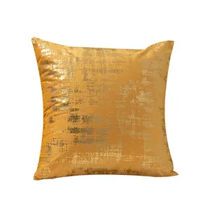 New velvet special hot stamping velvet fabric for home living room bedside light luxury simple pillow cover