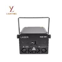 Laser de scène 15W RGB pleine couleur ILDA 30Kpps avec animation, DMX et activation sonore