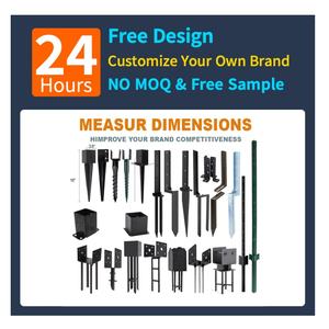 ฐานเสาคอนกรีตขนาด 8.5*8.5*4 นิ้ว สำหรับยึดเสาเหล็ก รั้วเหล็ก ฐานเสาเหล็กสีดำ พร้อมเดือยยึดพื้นดิน - Product Image 3