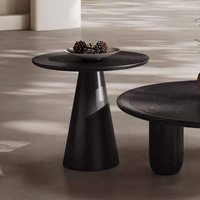 Table basse ronde minimaliste, style médiéval, design de luxe léger, table à thé artisanale effet pierre craquelée pour salon