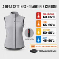 Gilet chauffant pour femme, idéal à porter sous les manteaux, pulls et vestes par temps frais en automne, à la maison ou au travail toute l'année