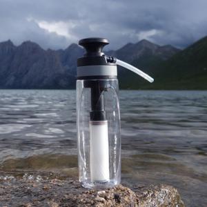 Bouteille purificatrice d'eau portable Jingyi 400 ml avec filtre manuel pour le camping, les voyages et les outils de survie - Product Image 1