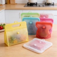 Sacs de conservation du lait maternel et des aliments en silicone écologiques transparents avec logo personnalisable, contenants étanches pour le stockage du vin