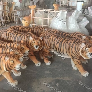 Sculpture lumineuse de tigre sauvage pour les parcs de safari, les centres commerciaux et les zones d'exposition d'attractions de festivals en plein air - Product Image 2