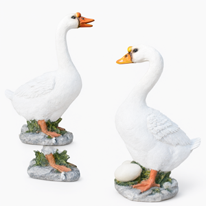 รูปปั้นห่านเรซิ่นเหมือนจริงสำหรับตกแต่งสวนและภายนอกอาคาร - Product Image 2
