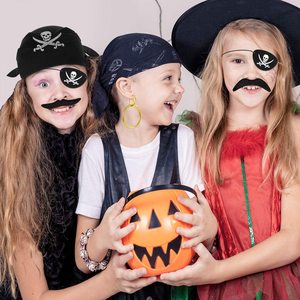 Le feste <span class=keywords><strong>pirata</strong></span> confezionano teschi colorati in feltro per gli occhi dei pirati per bambini e adulti in Costume festa di Halloween Festival - Product Image 6