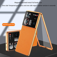 Étui de protection complet en cuir et verre trempé pour objectif d'appareil photo ZTE nubia Z60 Z50 Ultra Z50S Pro