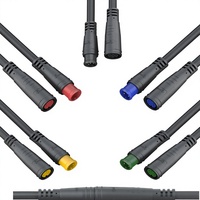 Connecteur de câble adaptateur pour vélo électrique M8-02 4P 2A, contact en cuivre, boîtier en nylon, mâle/femelle