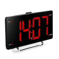 LED Digitaler Wecker Modernes Design Schlummerfunktion Multifunktionales Radio USB-Ladeanschluss Kunststoffmaterial für Schreibtischnutzung