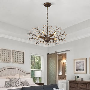 Luces colgantes decorativas Lámparas colgantes de lujo tradicionales Candelabros de cristal Accesorio de iluminación de altura ajustable para el hogar Hotel - Product Image 5